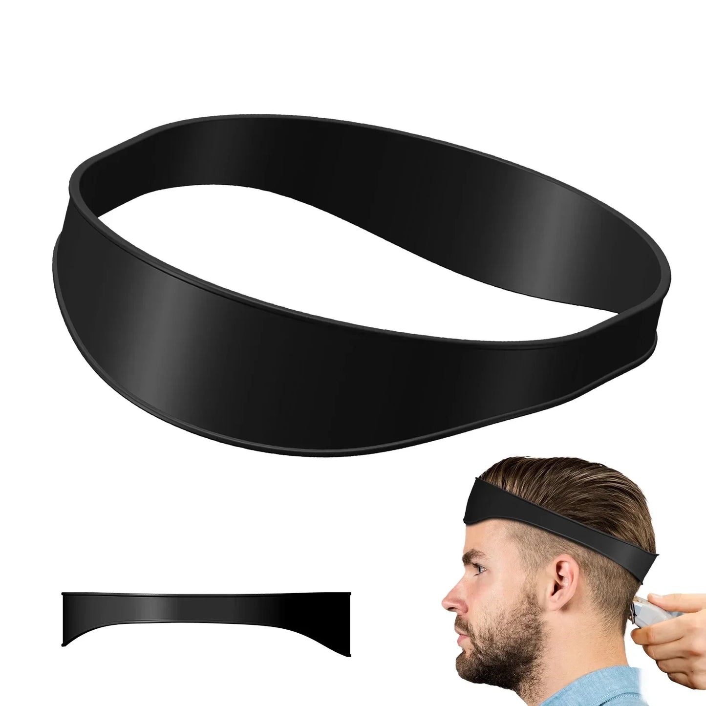 DIY Home Hair Trimming Home Haircuts Curved Headband Silicone Neckline Shaving Template Hair Cutting Guide Hair Styling Tools