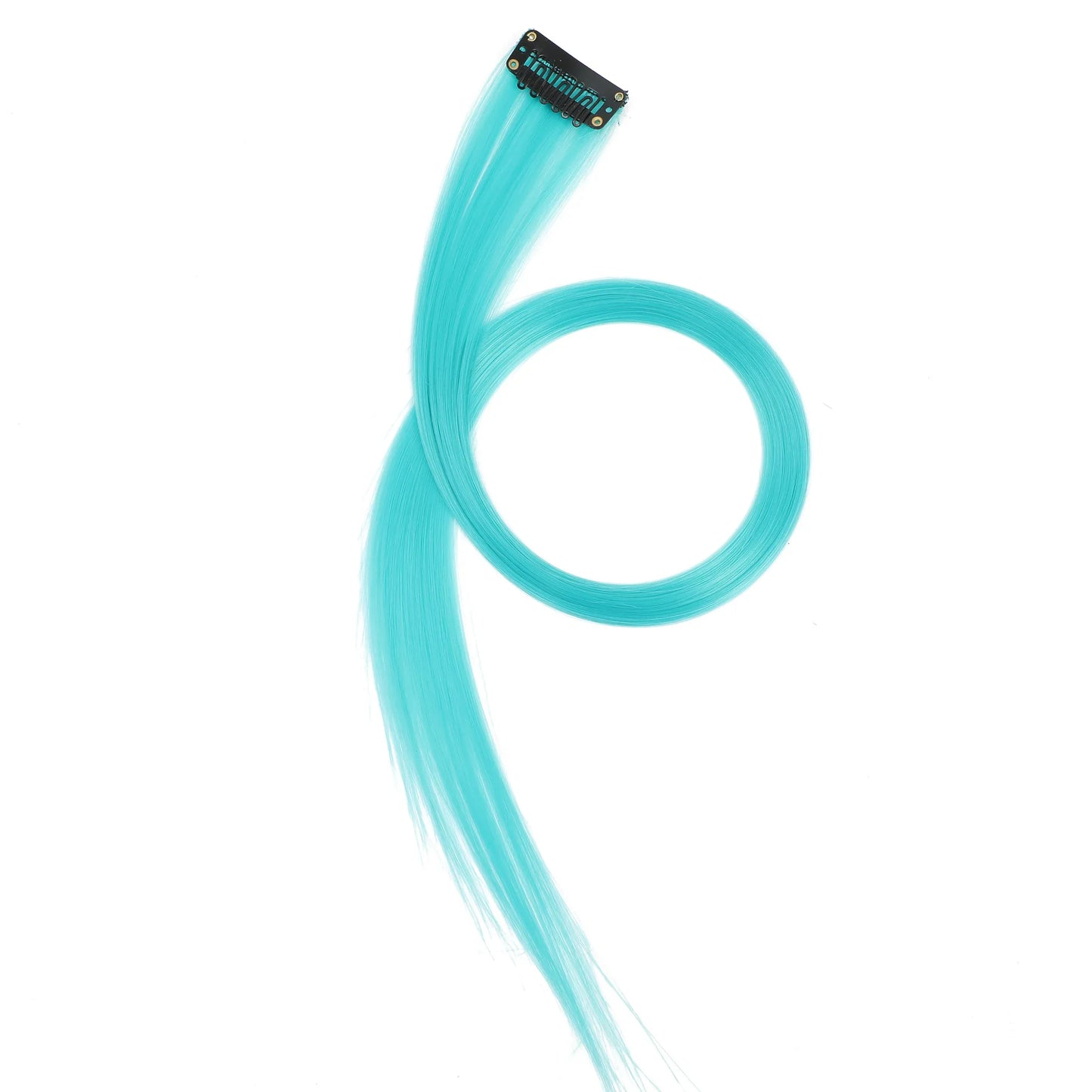 22 inch Colored Hair Extensions Straight Hairpiece 6pcs Colorful Hair Party Highlights Clip in Long Synthetic for Girls Women