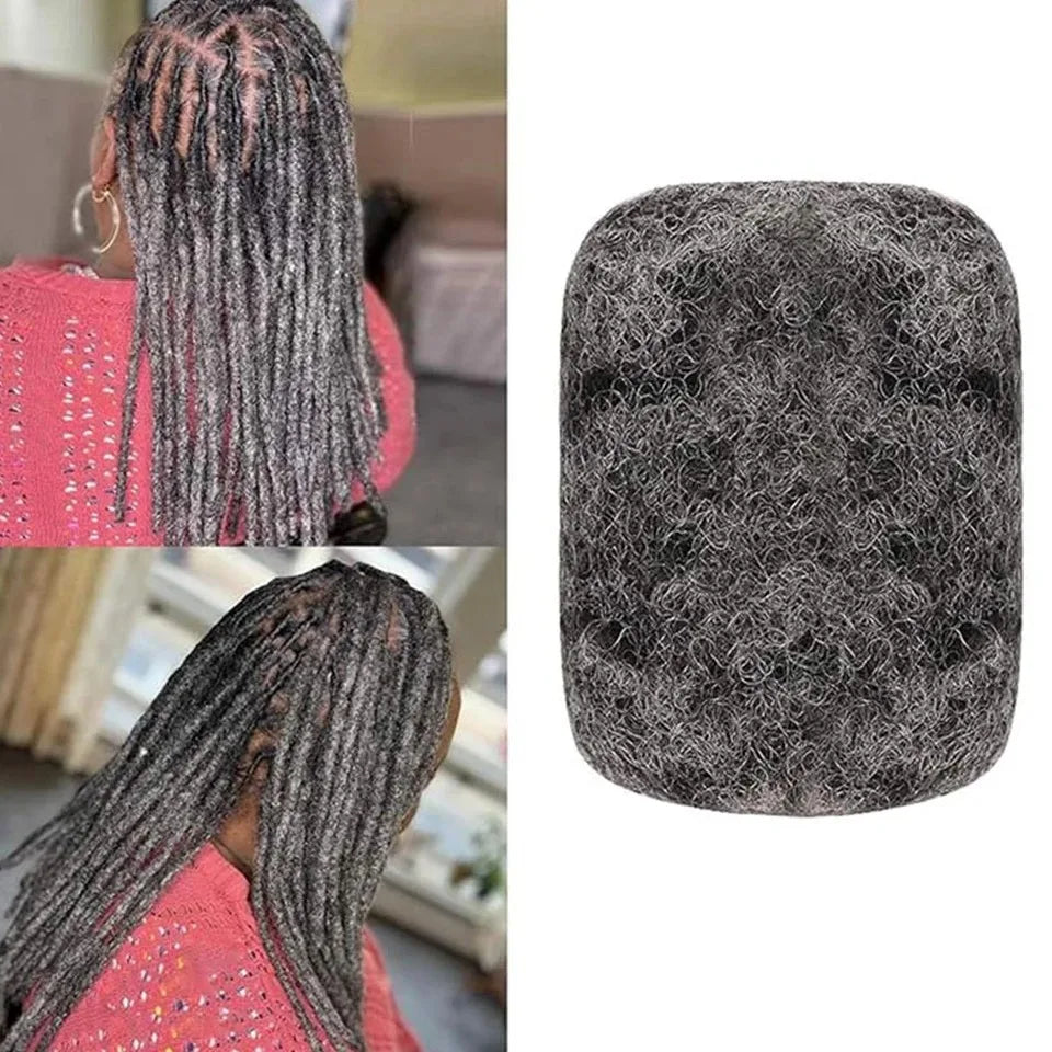 Salt Grey Afro Kinky Bulk Human Hair Extensions Natural Black/Brown/Grey - Lightweight for Braiding, Styling & Everyday Wear