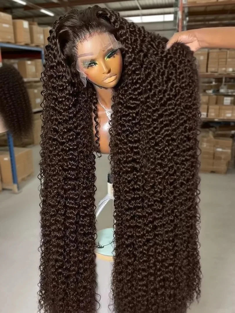 300% Density 13x6 360 Full Loose Deep Wave Hd Lace Frontal Wig 40 46Inch Curly Human Hair Lace Front Wigs Brazilian For Women