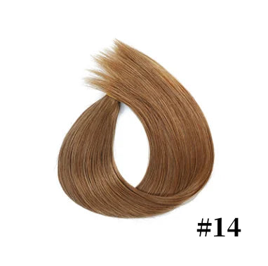 Human Hair Extensions 1.2cm Keratin Natural Straight Hair Extension I Tip Hair Pre Bonded Stick Tip Micro Ring Beans Women Hair