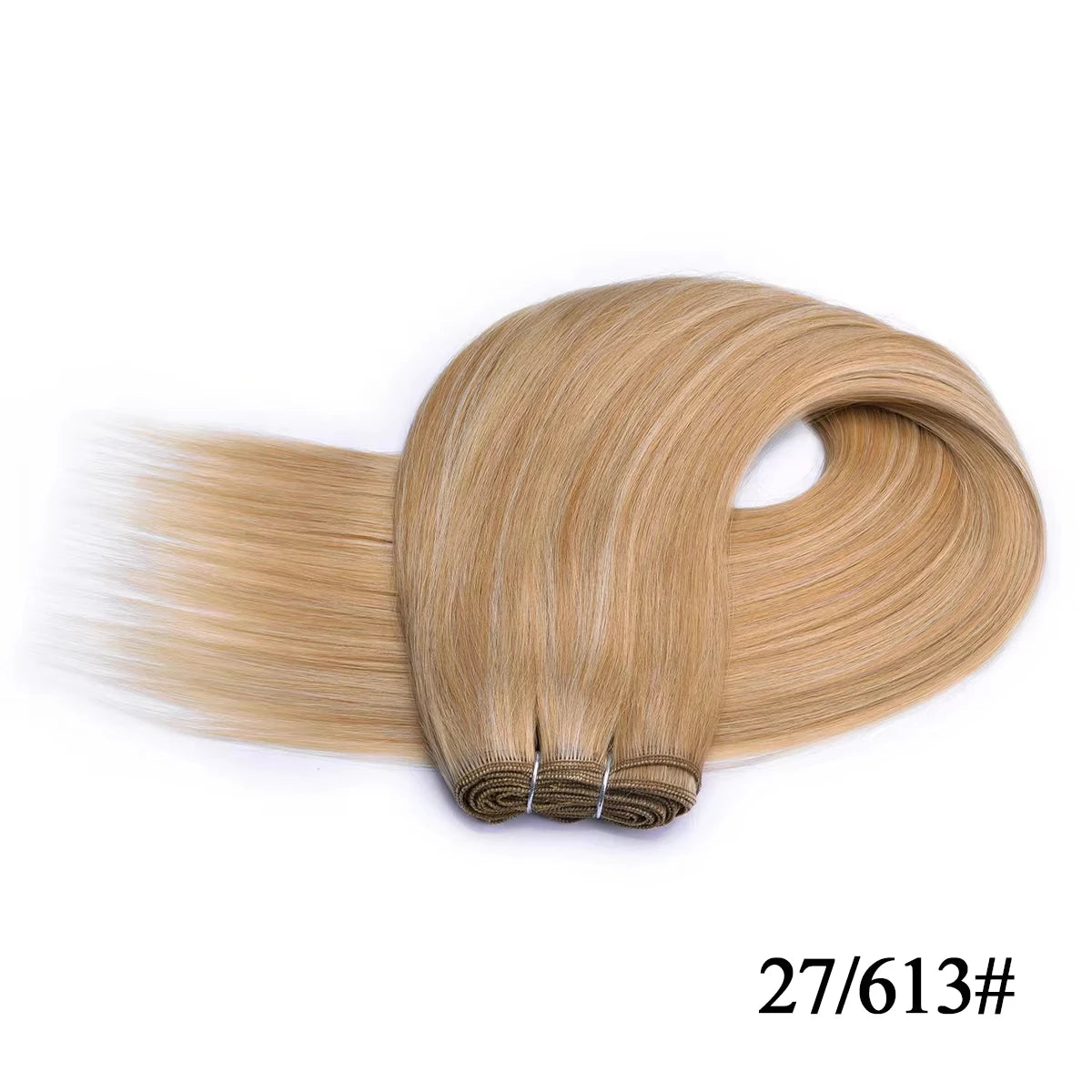 Straight Hair Extensions Synthetic Smooth Ombre Hair Weaving 26 inches brown Synthetic Straight Hair Bundles Full To End