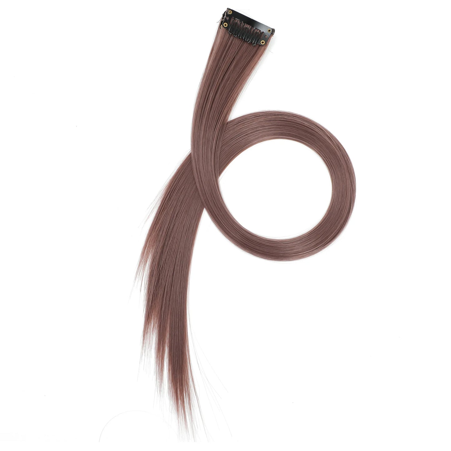 22 inch Colored Hair Extensions Straight Hairpiece 6pcs Colorful Hair Party Highlights Clip in Long Synthetic for Girls Women