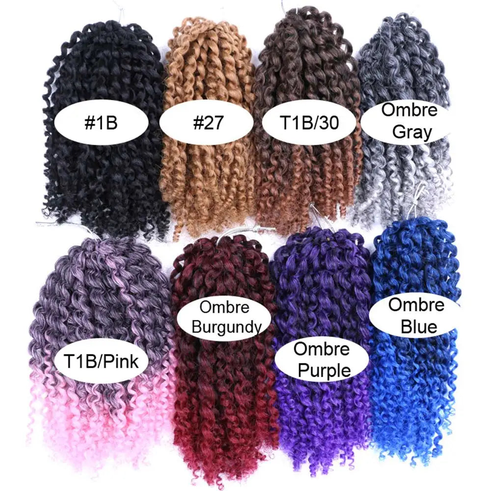 Synthetic Marly Bob Hair Extensions Ombre Marly Jerry Curl Jamaican Bounce Crochet Hair Afro Kinky Curly Crochet Braids