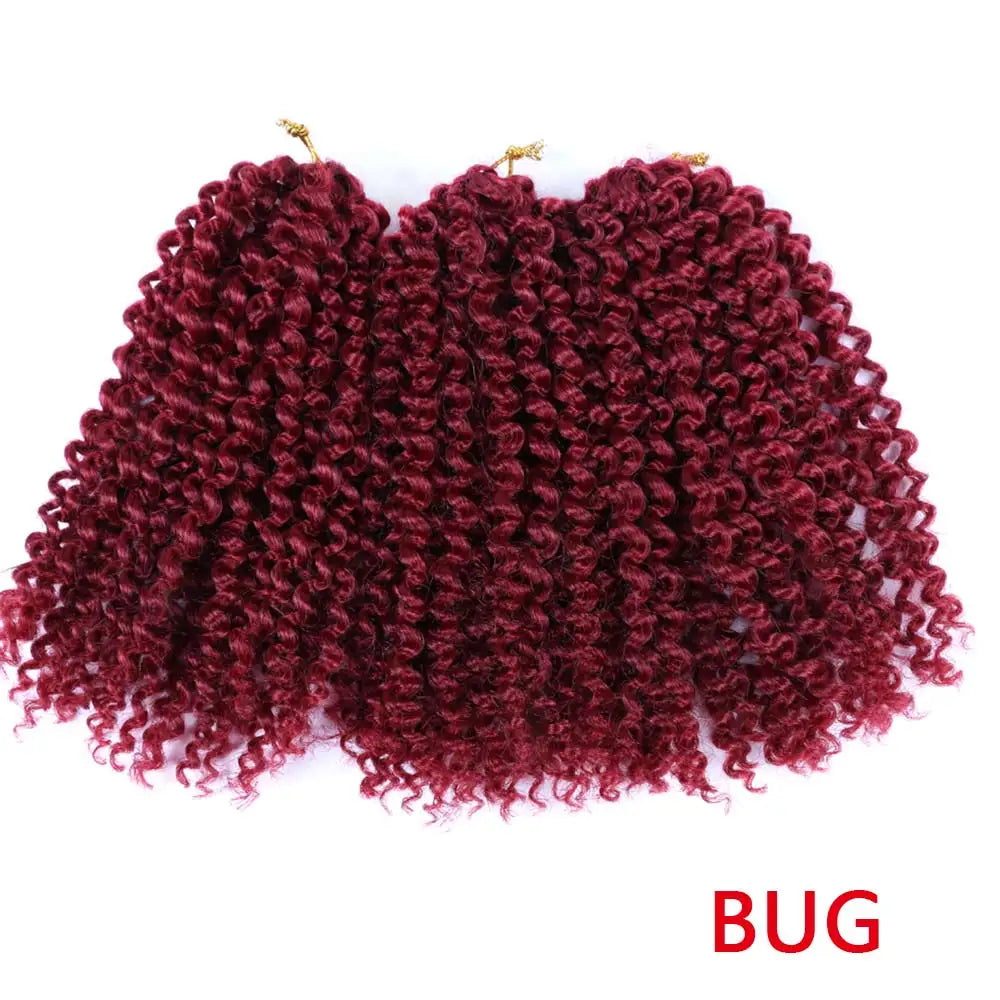 Synthetic Marly Bob Hair Extensions Ombre Marly Jerry Curl Jamaican Bounce Crochet Hair Afro Kinky Curly Crochet Braids