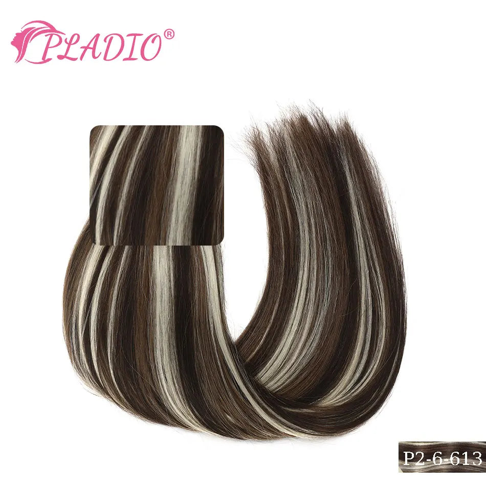 Clip in Hair Extensions Human Hair  Straight Hairpiece 100% Real Brazilian Remy Natural Human Hair 14"-28" Clip On 80G-140G