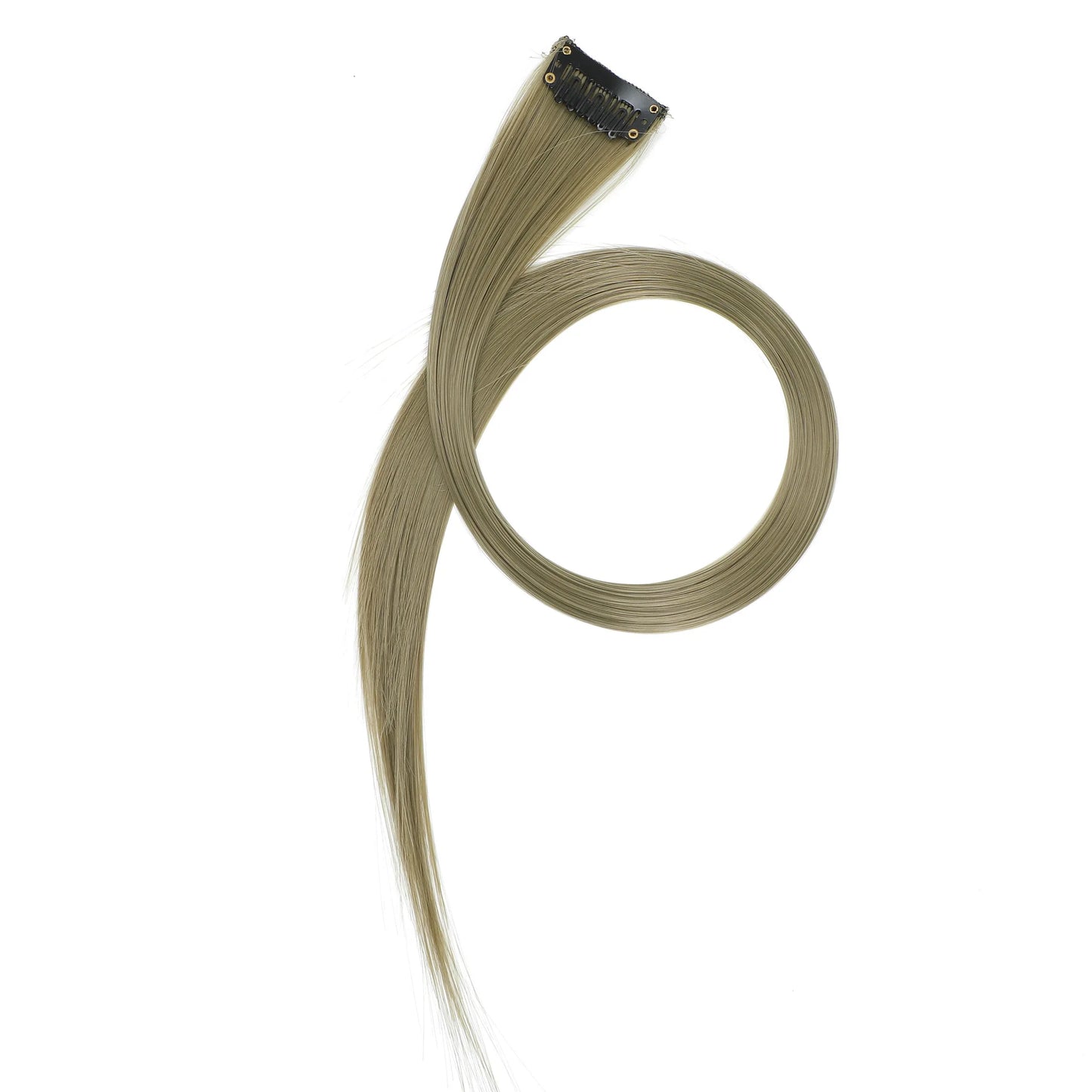 22 inch Colored Hair Extensions Straight Hairpiece 6pcs Colorful Hair Party Highlights Clip in Long Synthetic for Girls Women