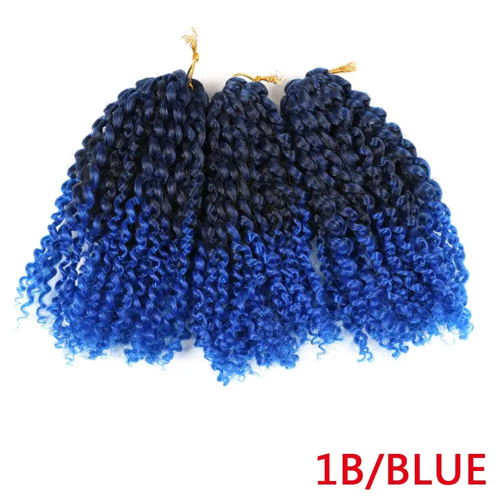 Synthetic Marly Bob Hair Extensions Ombre Marly Jerry Curl Jamaican Bounce Crochet Hair Afro Kinky Curly Crochet Braids