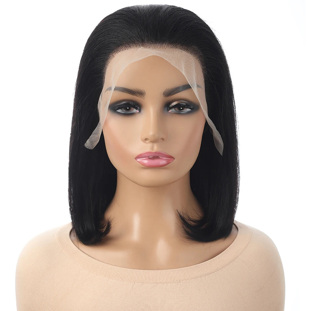 Glueless Wig Human Hair Ready To Wear Short Bob Wigs For Women Transparent 13X4 Lace Human Wig Human Hair Wig Bob Wig