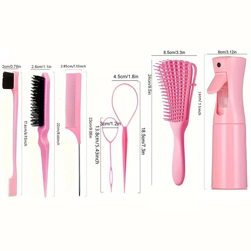 7-Piece Hair Styling Tools Suit, Suitable for Curly/Normal Hair