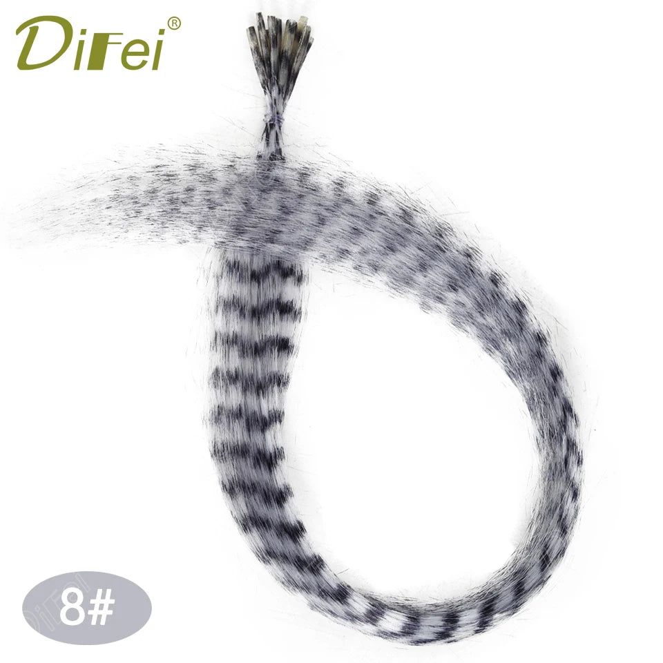 Synthetic Wig Extensions for Women 10 Strands/Pack Colorful Feather Hair Extensions Wig Accessories Suitable for Daily Wear