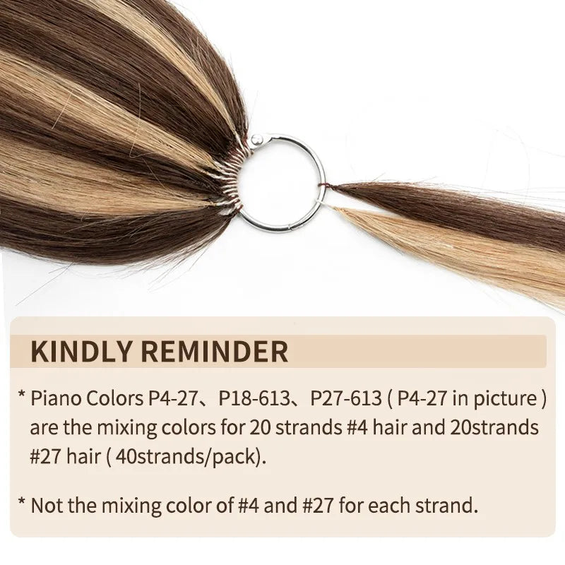 Feather Line Hair Extensions Natural Human Hair Machine Remy Invisible Micro Interface With Free Braideds 40 strands/Pack