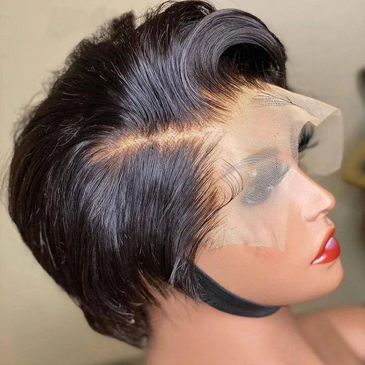 Pixie Cut Wig Human Hair Short Bob Lace Wigs Straight Human Hair Lace Front Wigs Natural Fashion 13x4x1 T lace Wigs for Women