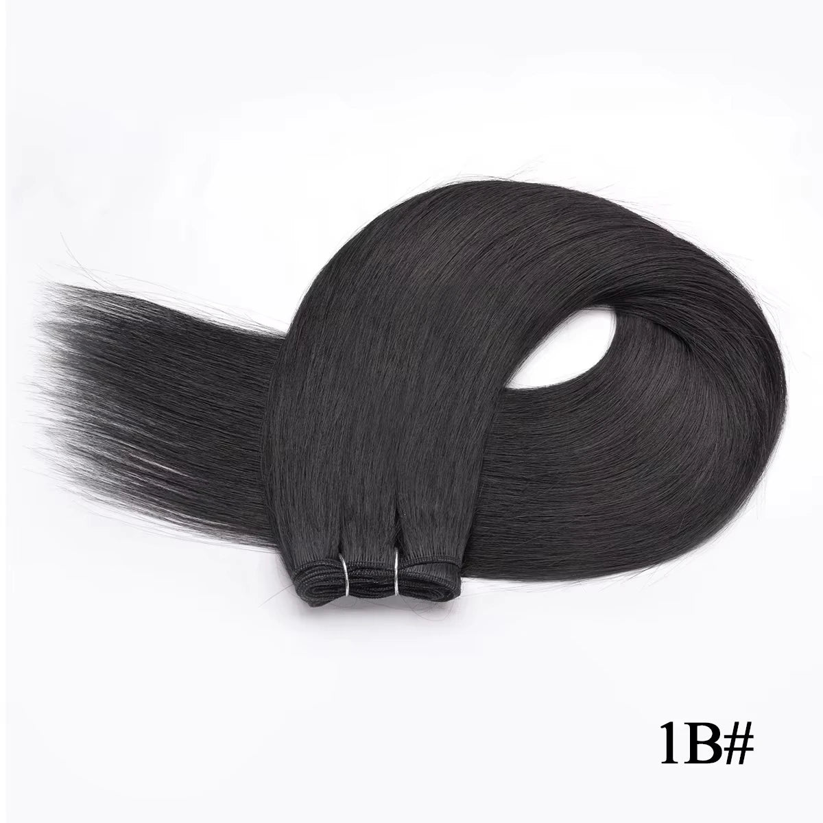 Straight Hair Extensions Synthetic Smooth Ombre Hair Weaving 26 inches brown Synthetic Straight Hair Bundles Full To End