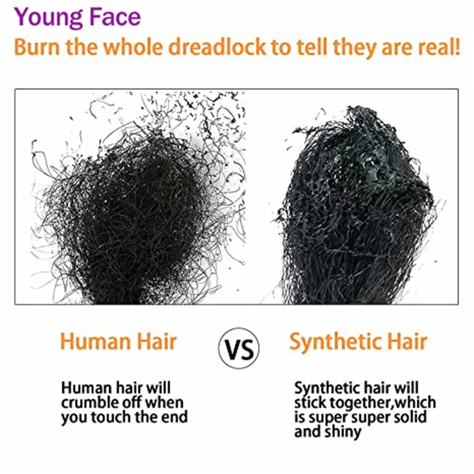 Permanent Loc Extensions Dreadlock Extensions. Real Human Hair. 40 Strands 8-30 Inch Brazilian.