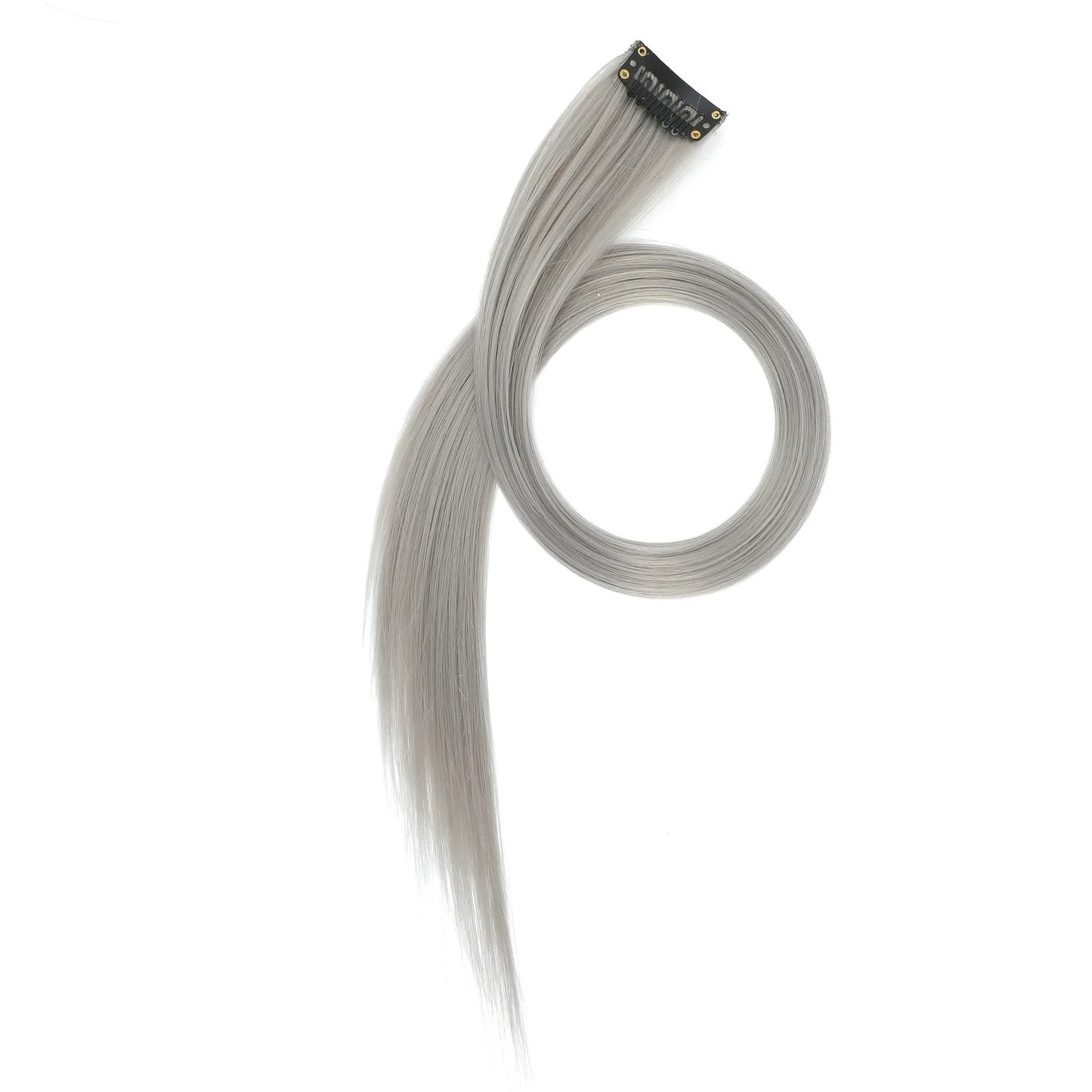 22 inch Colored Hair Extensions Straight Hairpiece 6pcs Colorful Hair Party Highlights Clip in Long Synthetic for Girls Women