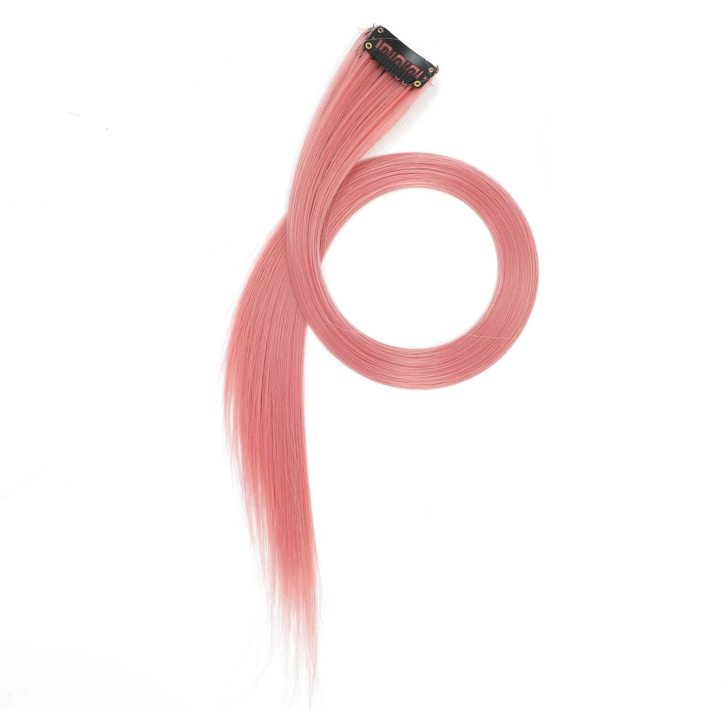 22 inch Colored Hair Extensions Straight Hairpiece 6pcs Colorful Hair Party Highlights Clip in Long Synthetic for Girls Women