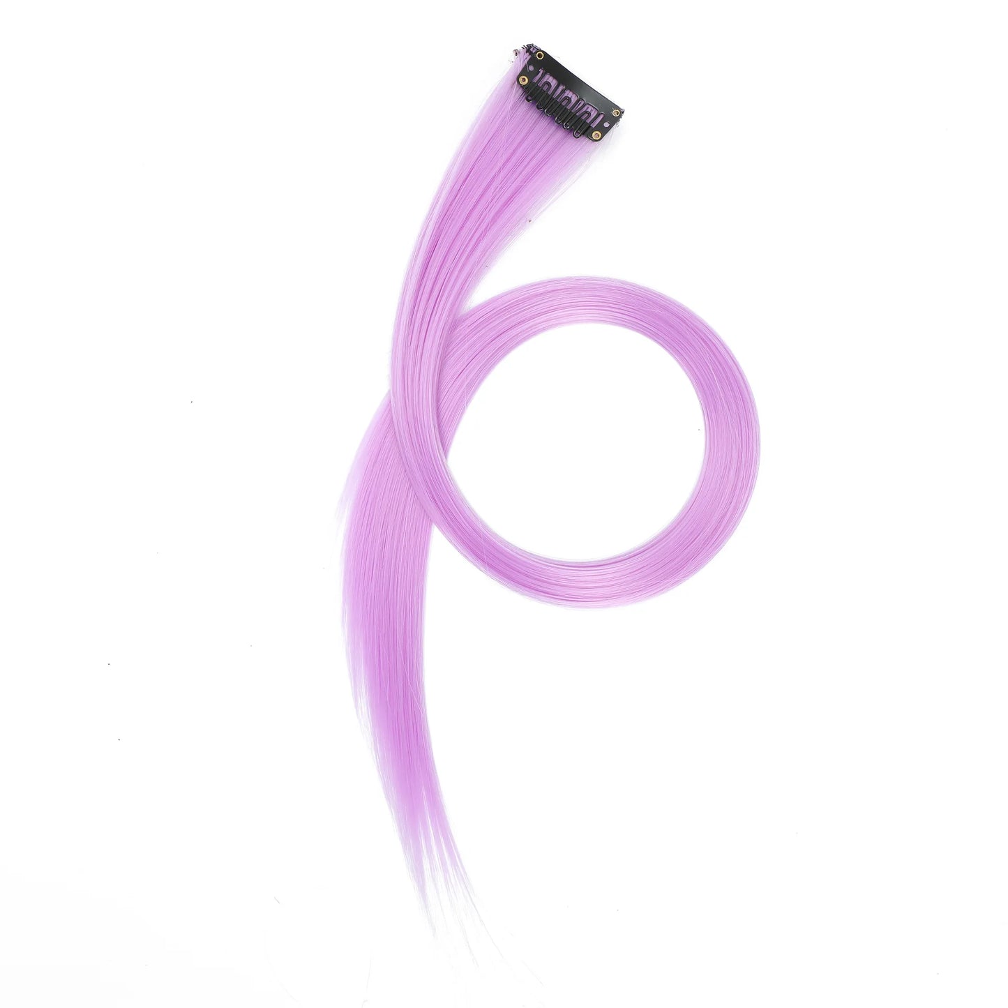 22 inch Colored Hair Extensions Straight Hairpiece 6pcs Colorful Hair Party Highlights Clip in Long Synthetic for Girls Women