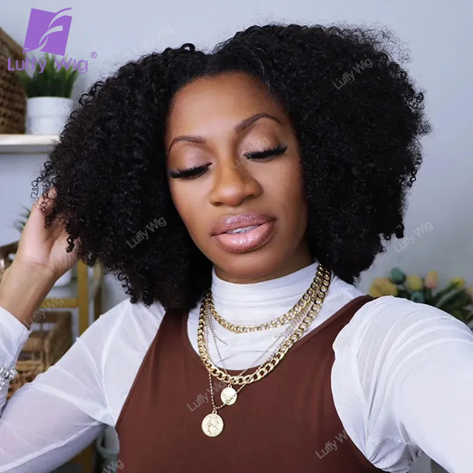 Afro Kinky Curly Human Hair Crochet Braids Extensions Real Mongolian Remy Human Hair Feather Bundles For Braiding 3C 4A Curly