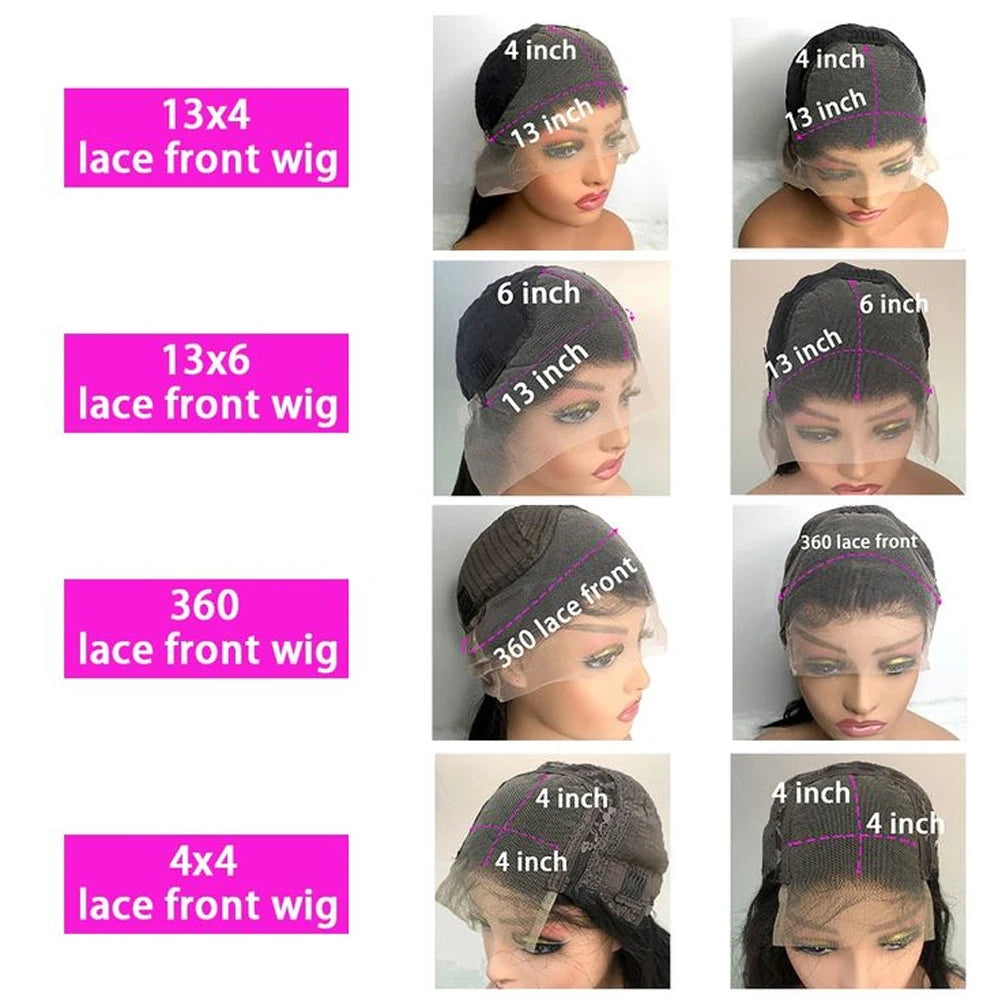 360 Full Lace Frontal Human Hair Wig Body Wave 4x4 Glueless Wigs Human Hair Pre Plucked 13x6 HD Lace Front Wigs For Woman