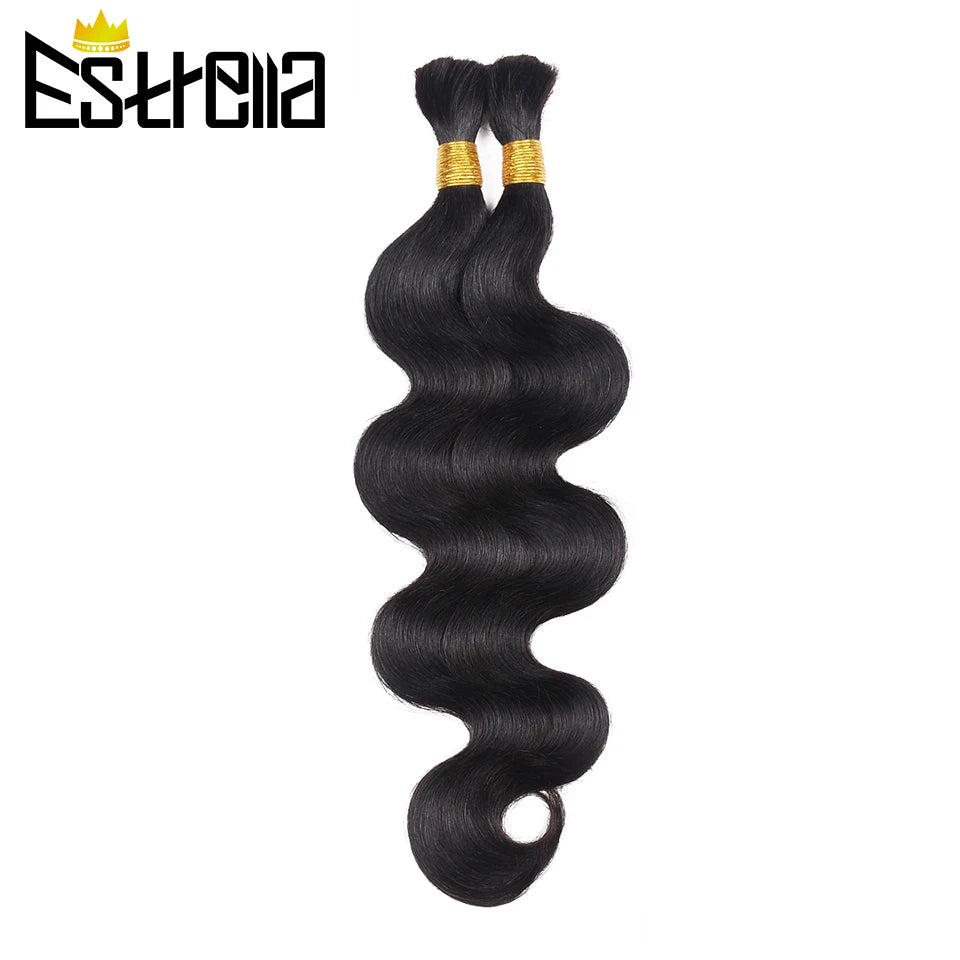 2 Bundles Human Braiding Hair for Boho Braids Brazilian 100% Human Hair Kinky Straight Bulk Human Hair for Braiding 100G