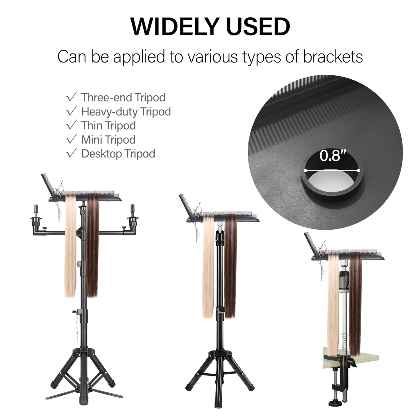 Hair Extensions Rack Holder for Salons Shop Barber Professional Wigs Display Rack Stand Hair Extensions Holder