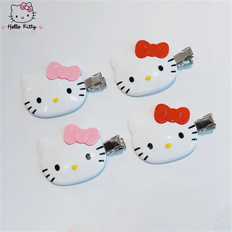 Kawaii Sanrio Hello Kitty Hairpin Girls Ornaments Anime Accessories Cartoon Headrope Scrunchies Hair Circle Headdress Hair Gifts