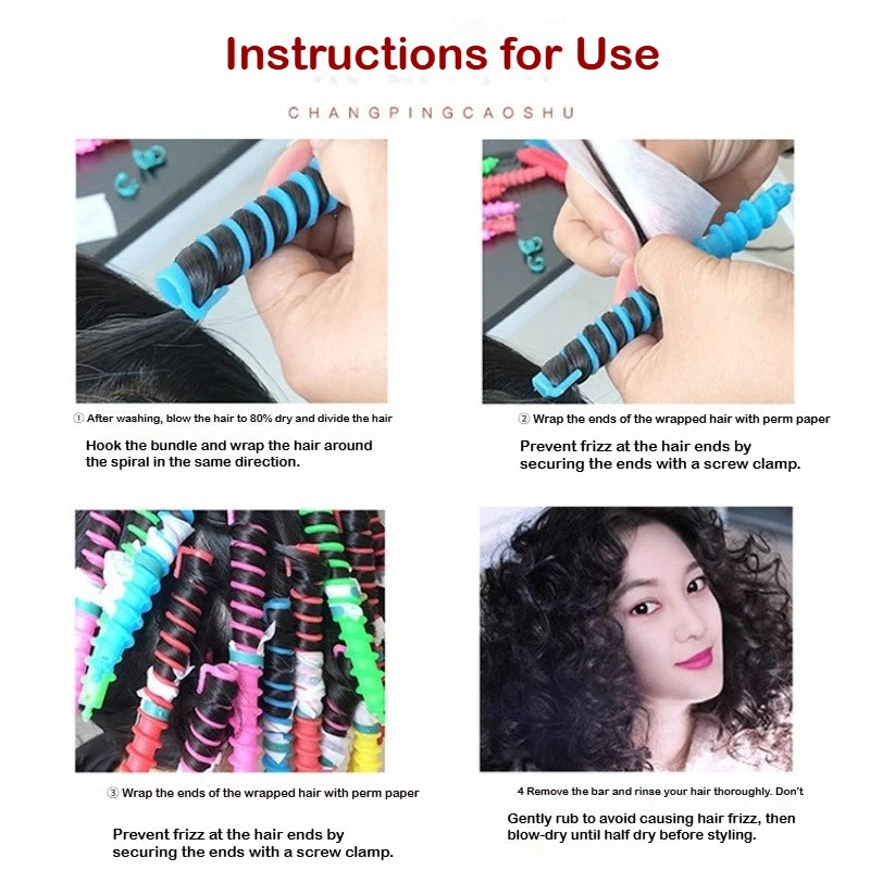 No Heat Hair Rollers Curls Curling Rod Roller Sticks Perm Rods Set Heatless Hair Curler Wave Formers Colorful Hair Styling Tools