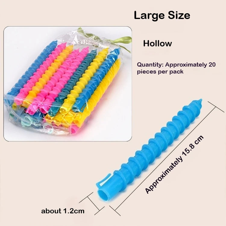 No Heat Hair Rollers Curls Curling Rod Roller Sticks Perm Rods Set Heatless Hair Curler Wave Formers Colorful Hair Styling Tools