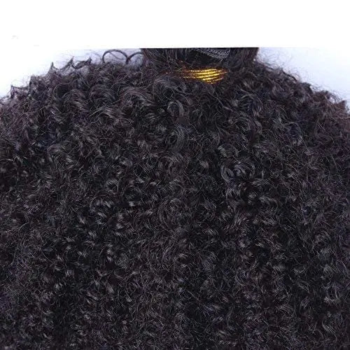 Afro Kinky Curly Human Hair Brazilian Virgin 100% Human Hair Extensions Natural Color Weave 1/3/4 Bundles Double Weft Extensions