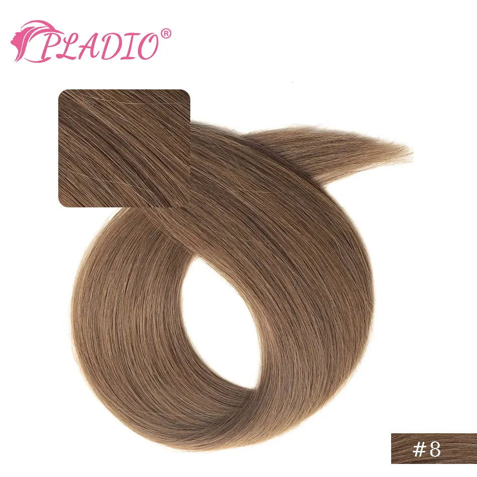 Clip in Hair Extensions Human Hair  Straight Hairpiece 100% Real Brazilian Remy Natural Human Hair 14"-28" Clip On 80G-140G