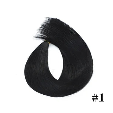 Human Hair Extensions 1.2cm Keratin Natural Straight Hair Extension I Tip Hair Pre Bonded Stick Tip Micro Ring Beans Women Hair
