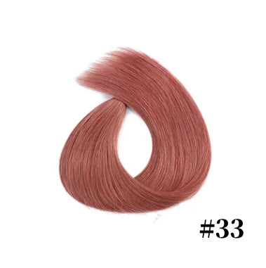 Human Hair Extensions 1.2cm Keratin Natural Straight Hair Extension I Tip Hair Pre Bonded Stick Tip Micro Ring Beans Women Hair