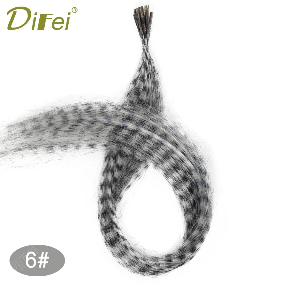 Synthetic Wig Extensions for Women 10 Strands/Pack Colorful Feather Hair Extensions Wig Accessories Suitable for Daily Wear