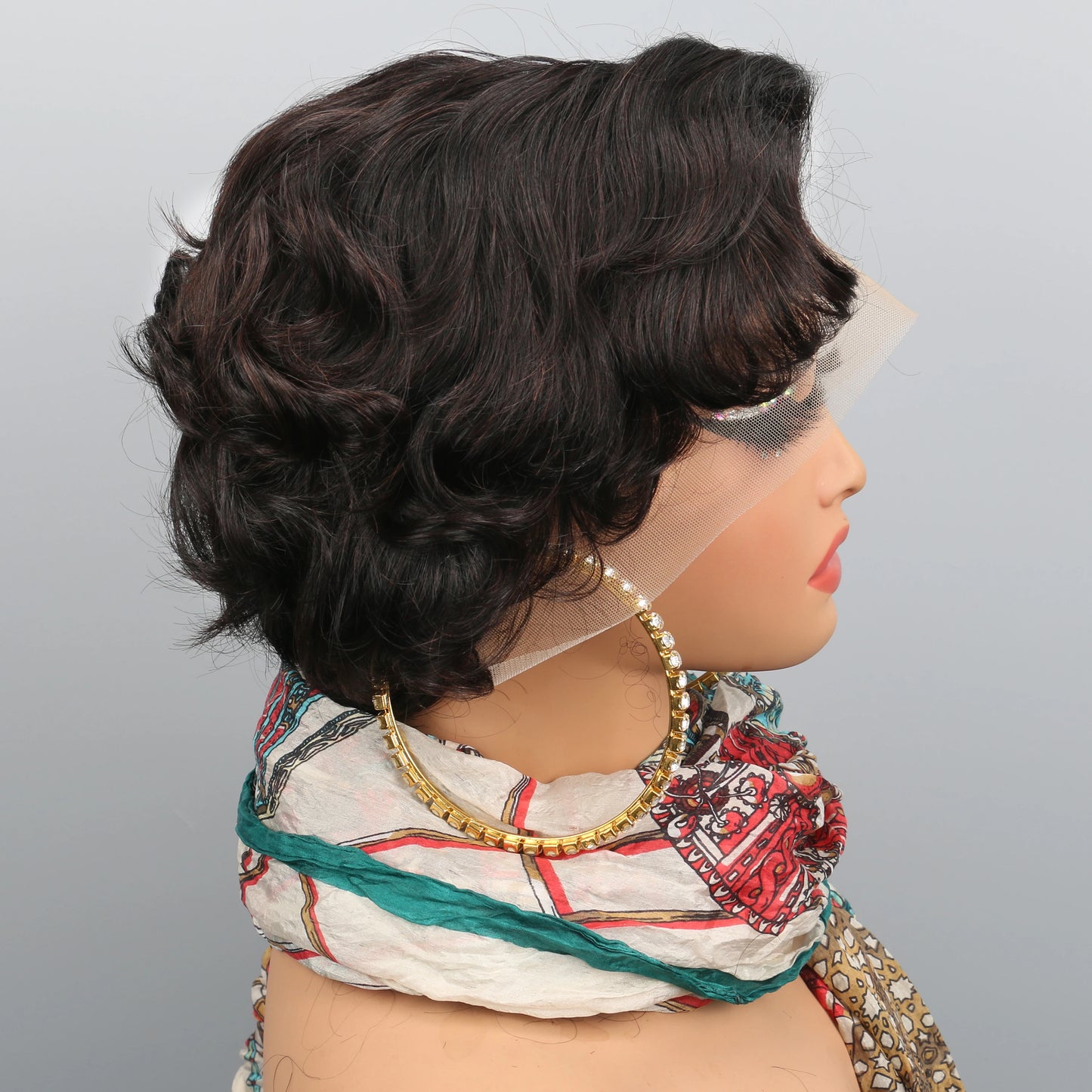 Short Bob 13X4 Lace Front PixieCut Curly Wig Virgin Brazilian Human Hair Wig 200% For Women Pre Plucked Natural Color Remy Hair