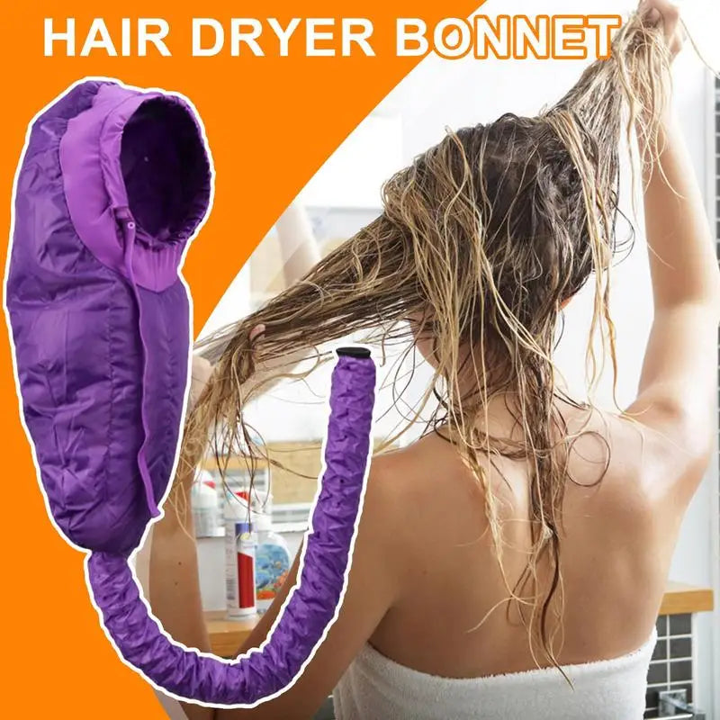 Hair Dryer Bonnet Hooded Hair Styling Blow Dryer Bonnet Dryer Hat Attachment For Long Hair Curly Hair Braids And High-Volume