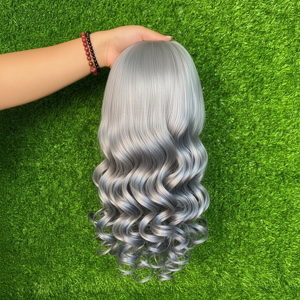 Wear Go Glueless Wig Grey 13x6 HD Transparent Lace Frontal Loose Wave Wigs For Women 613 Colored 13x4 Lace Front Human Hair Wigs