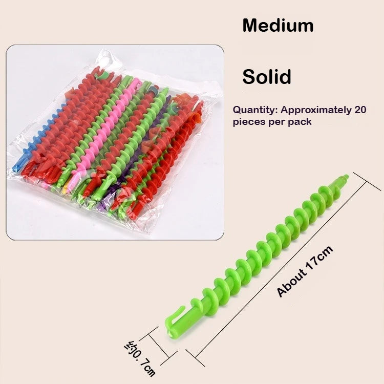 No Heat Hair Rollers Curls Curling Rod Roller Sticks Perm Rods Set Heatless Hair Curler Wave Formers Colorful Hair Styling Tools