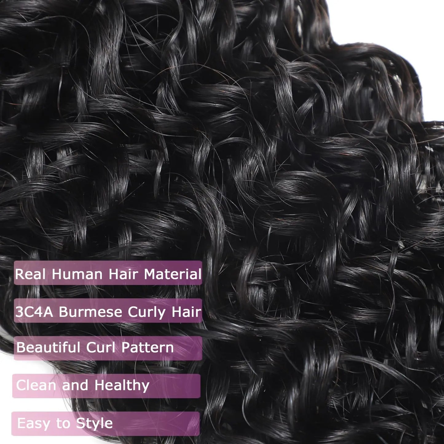 Burmese Curly Human Hair Bundles Pixie Curly Bundles Human Virgin Hair Weave Bundle Ocean Spiral Curly Hair 1 3 4 Bundles