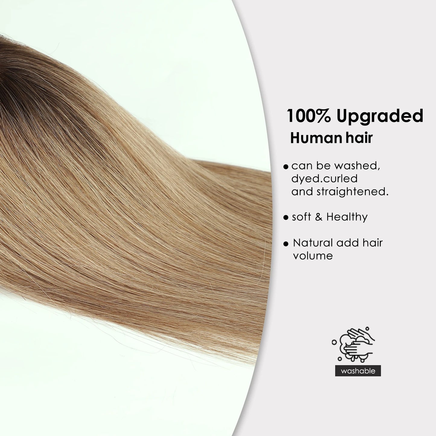 Real Human Hair Toppers. Silk Base Clip-in. Topper with Bangs.  14 Inch