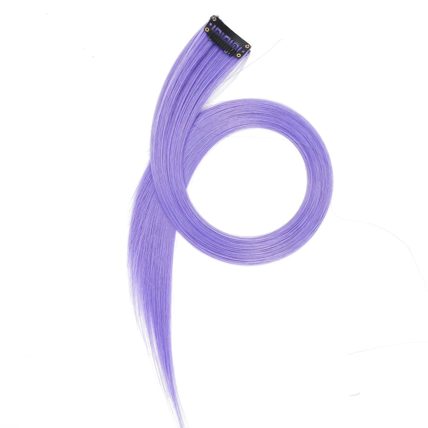 22 inch Colored Hair Extensions Straight Hairpiece 6pcs Colorful Hair Party Highlights Clip in Long Synthetic for Girls Women