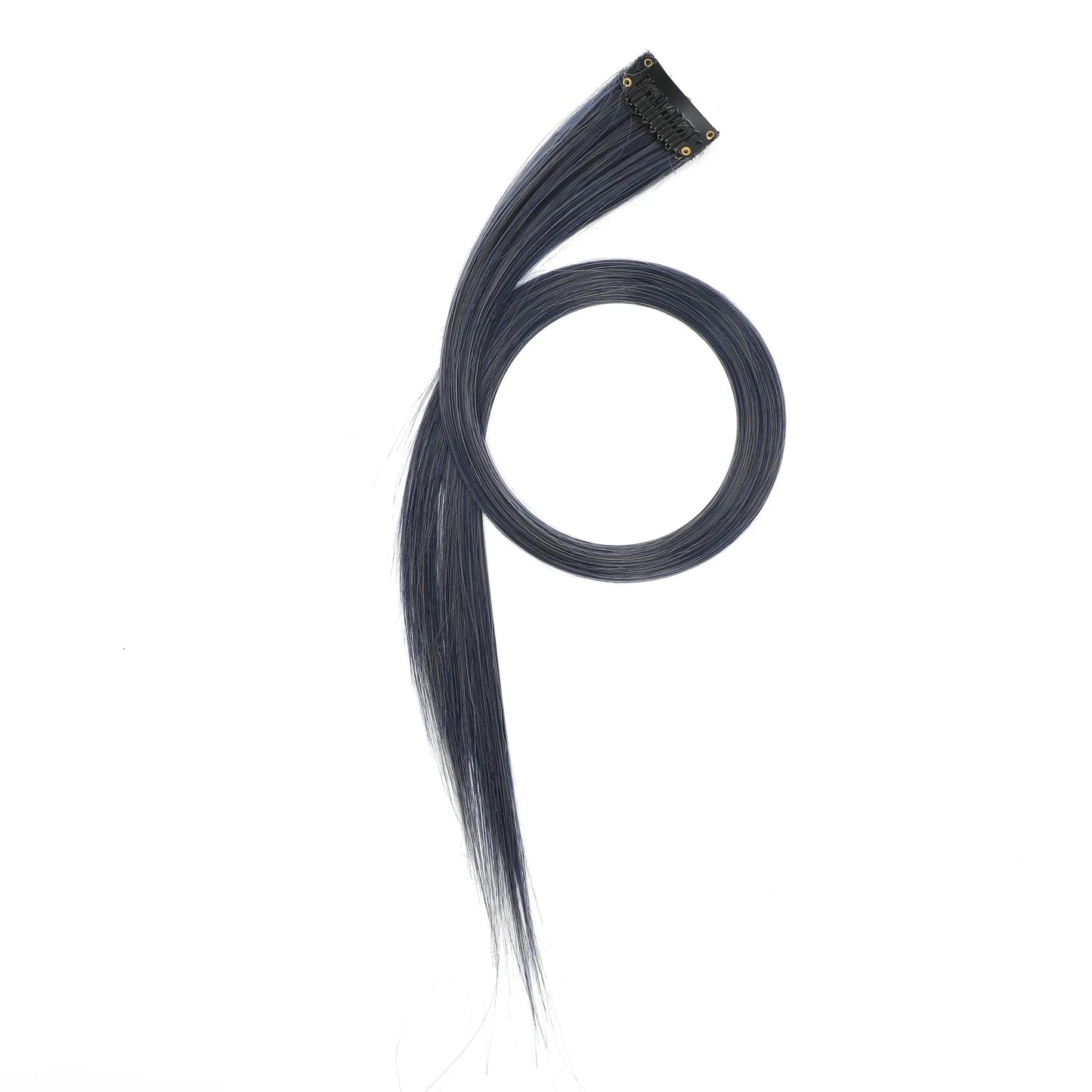 Colored Clip in Hair Extensions 22 Inch Straight Syntactic Pink Color Hairpiece Rainbow Party Highlights for Women Girls Kids