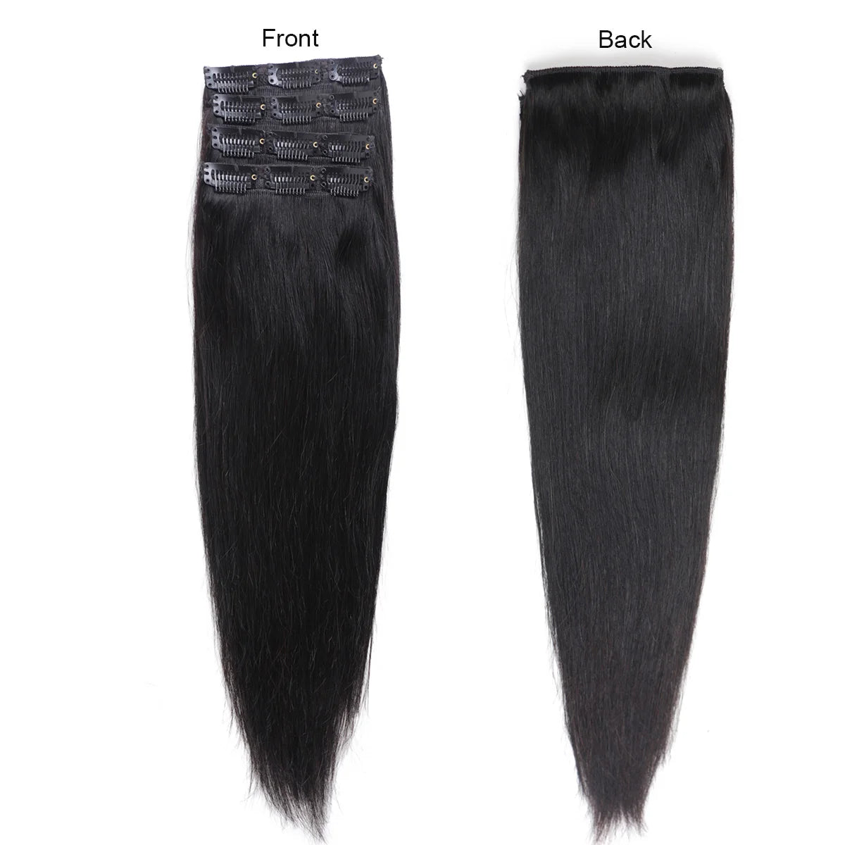 Clip in Hair Extensions Human Hair 90g Full Head Clip ins Natural Human Hair Extensions Clip-on hair