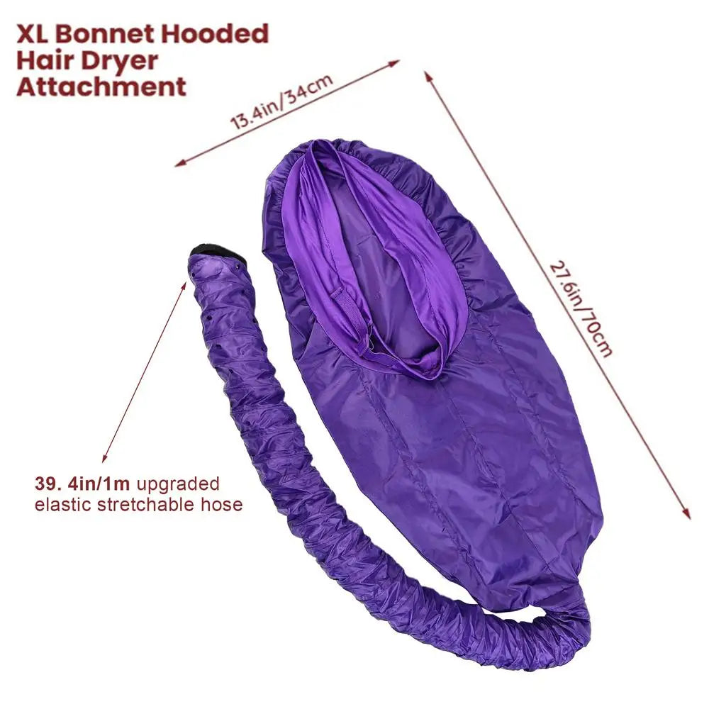 Hair Dryer Bonnet Hooded Hair Styling Blow Dryer Bonnet Dryer Hat Attachment For Long Hair Curly Hair Braids And High-Volume
