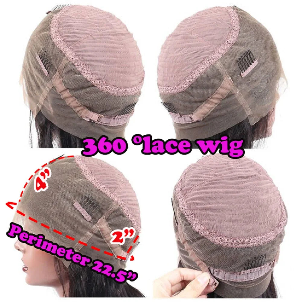 Darkest Brown Human Hair Wigs for Black Women Colored Pure 2# Colored Long Straight Left Side Part Wigs for Women