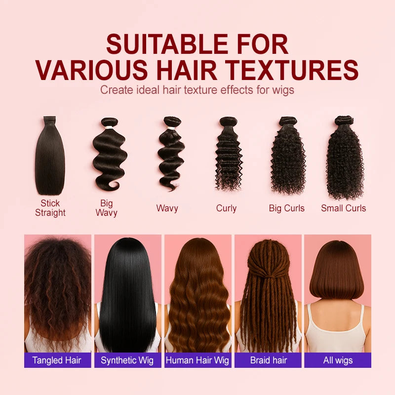 PURC Wig Fragrance Mousse Smoothing Shiny Hair Serum Oil Control Deep Cleansing Professional Wig Hair Care Products 155ml