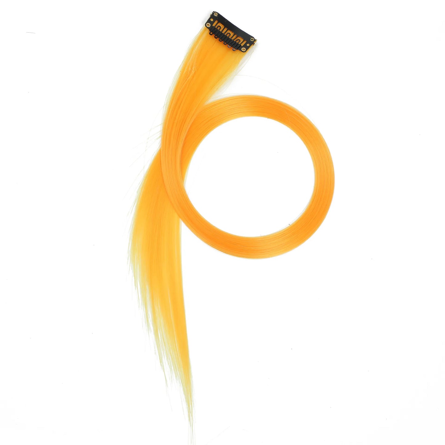 22 inch Colored Hair Extensions Straight Hairpiece 6pcs Colorful Hair Party Highlights Clip in Long Synthetic for Girls Women