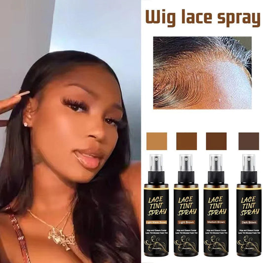 100ml Wig Lace Spray, Dyed Wig Care Spray long-lasting easy to apply  natural effect for Wigs Glueless for Women and Men