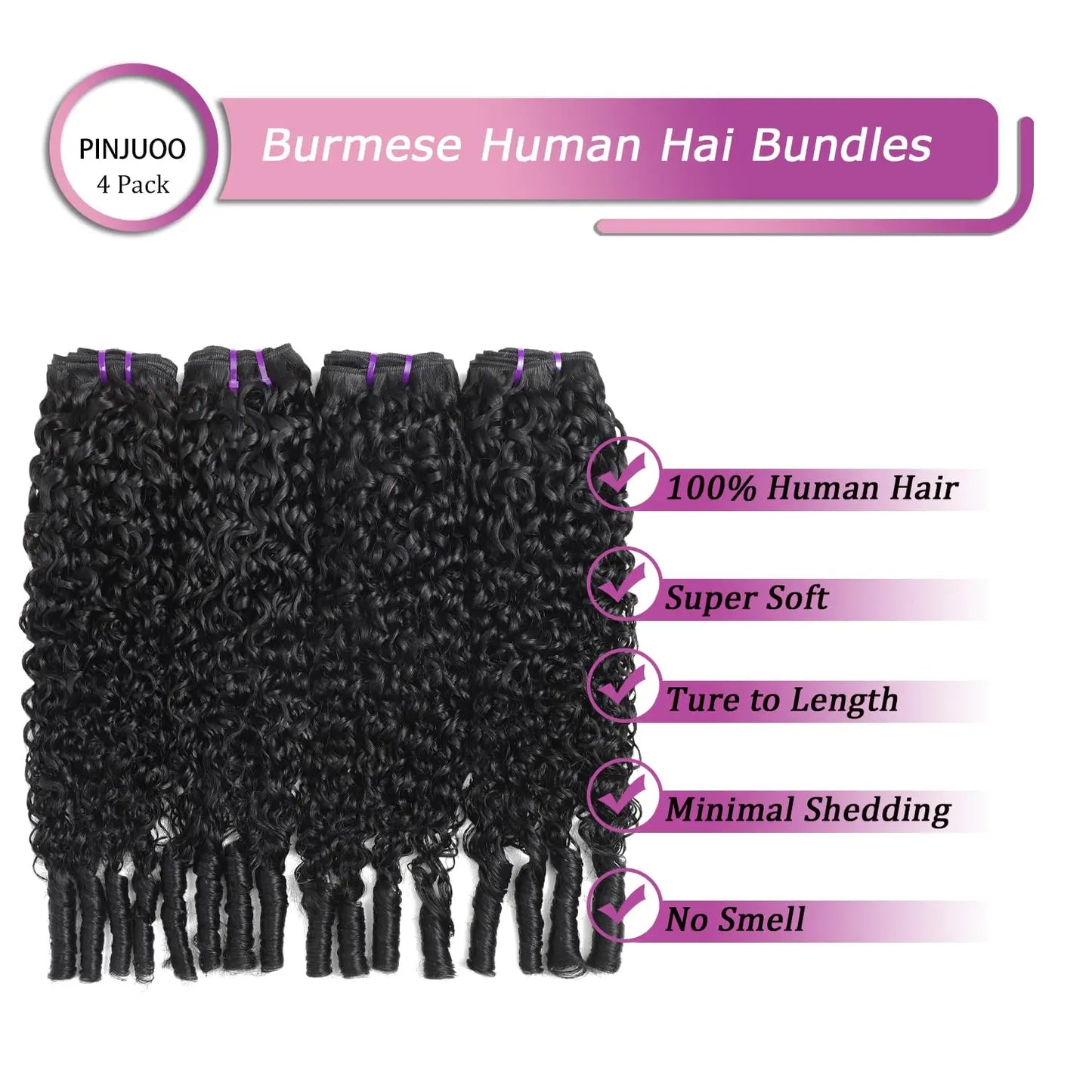 Burmese Curly Human Hair Bundles Pixie Curly Bundles Human Virgin Hair Weave Bundle Ocean Spiral Curly Hair 1 3 4 Bundles
