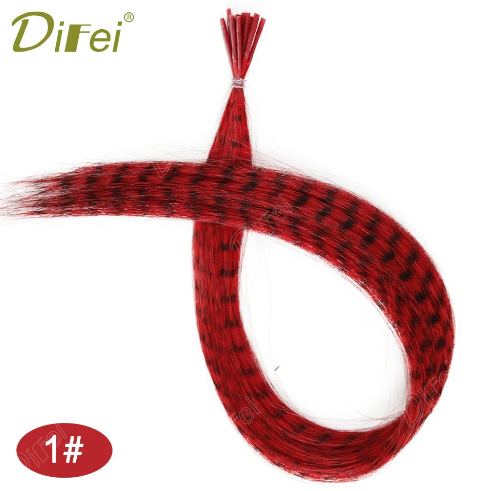 Synthetic Wig Extensions for Women 10 Strands/Pack Colorful Feather Hair Extensions Wig Accessories Suitable for Daily Wear